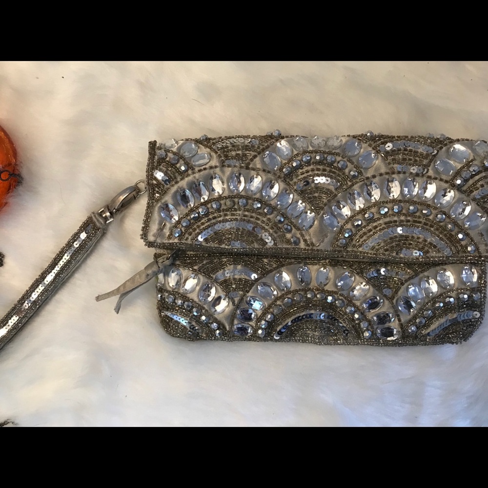 Aldo crystal folded evening wristlet